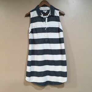 Old Navy Striped Sleeveless Shirt Dress Womens‎ S Navy White Nautical Preppy